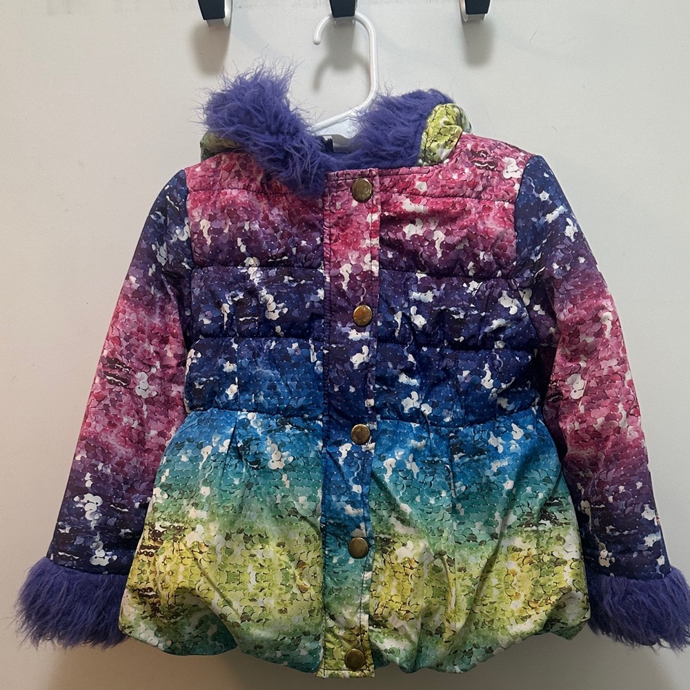 Truly Scrumptious Designed by Heidi Klum Colorful Kids Puffer Jacket Size 3T